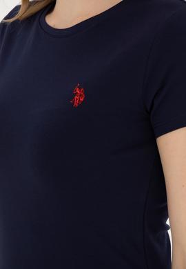 Kadın Lacivert Basic Tişört - 50280033013