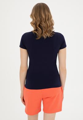 Kadın Lacivert Basic Tişört - 50280033013