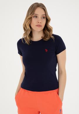 Kadın Lacivert Basic Tişört - 50280033013