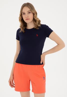 Kadın Lacivert Basic Tişört - 50280033013