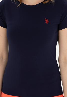 Kadın Lacivert Basic Tişört - 50280033013