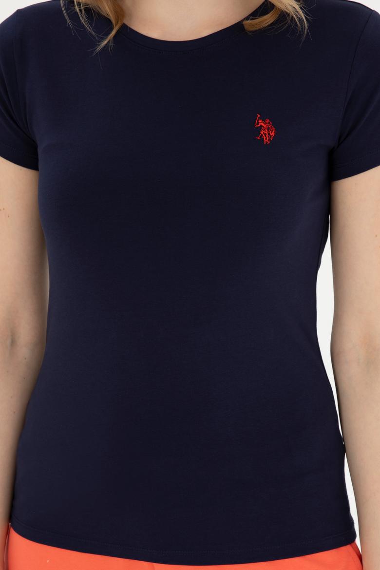 Kadın Lacivert Basic Tişört - 50280033013