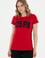 Kadın Kırmızı Bisiklet Yaka Basic Tişört