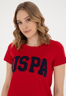 Kadın Kırmızı Bisiklet Yaka Basic Tişört - 50280036175