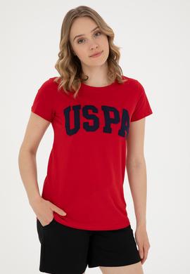 Kadın Kırmızı Bisiklet Yaka Basic Tişört - 50280036175