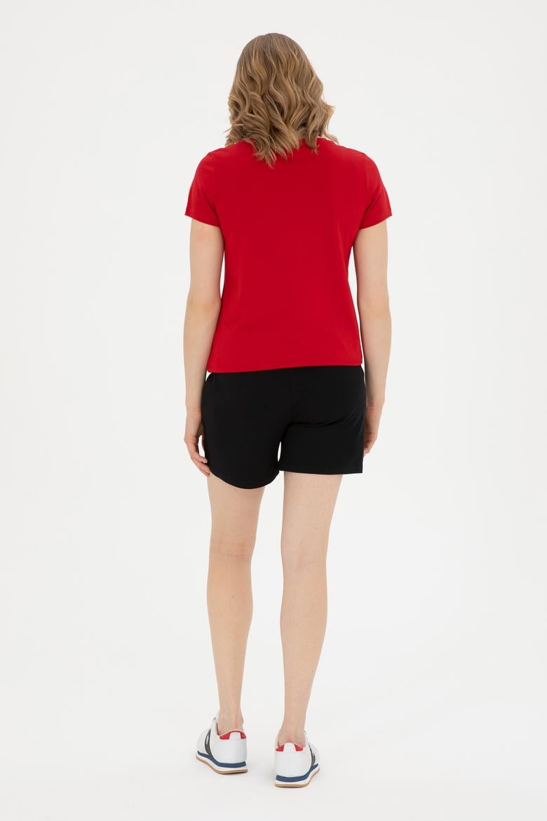 Kadın Siyah Örme Şort - 50280074013