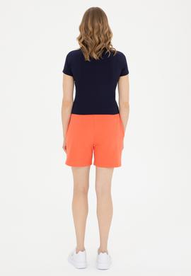 Kadın Nar Çiçeği Örme Şort - 50280074070