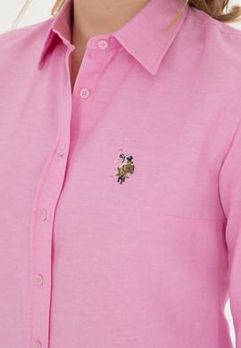 Kadın Pembe Uzun Kollu Basic Gömlek - 50283992030