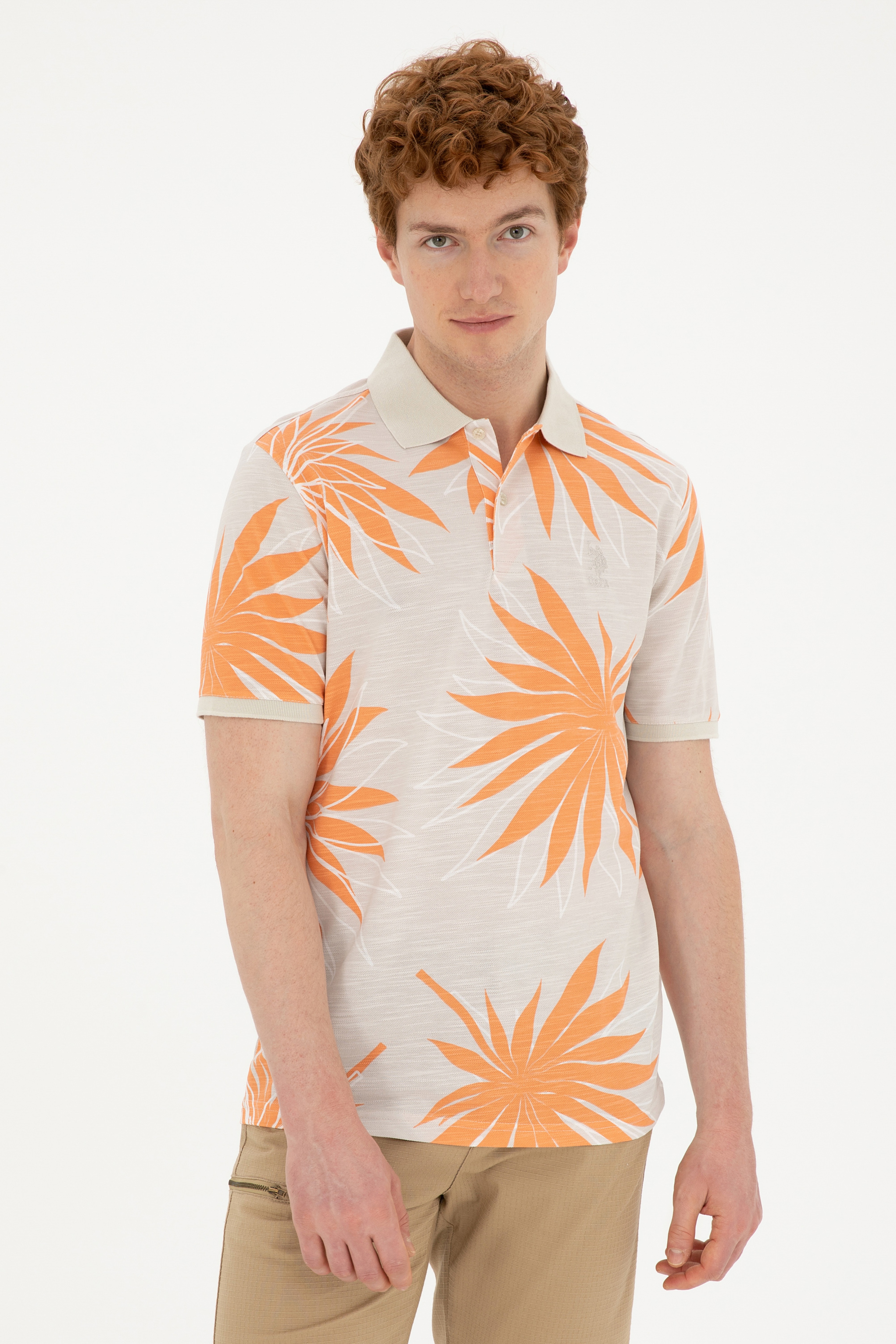 Erkek Oversize Fit Bisiklet Yaka Taş Tişört - Image 1
