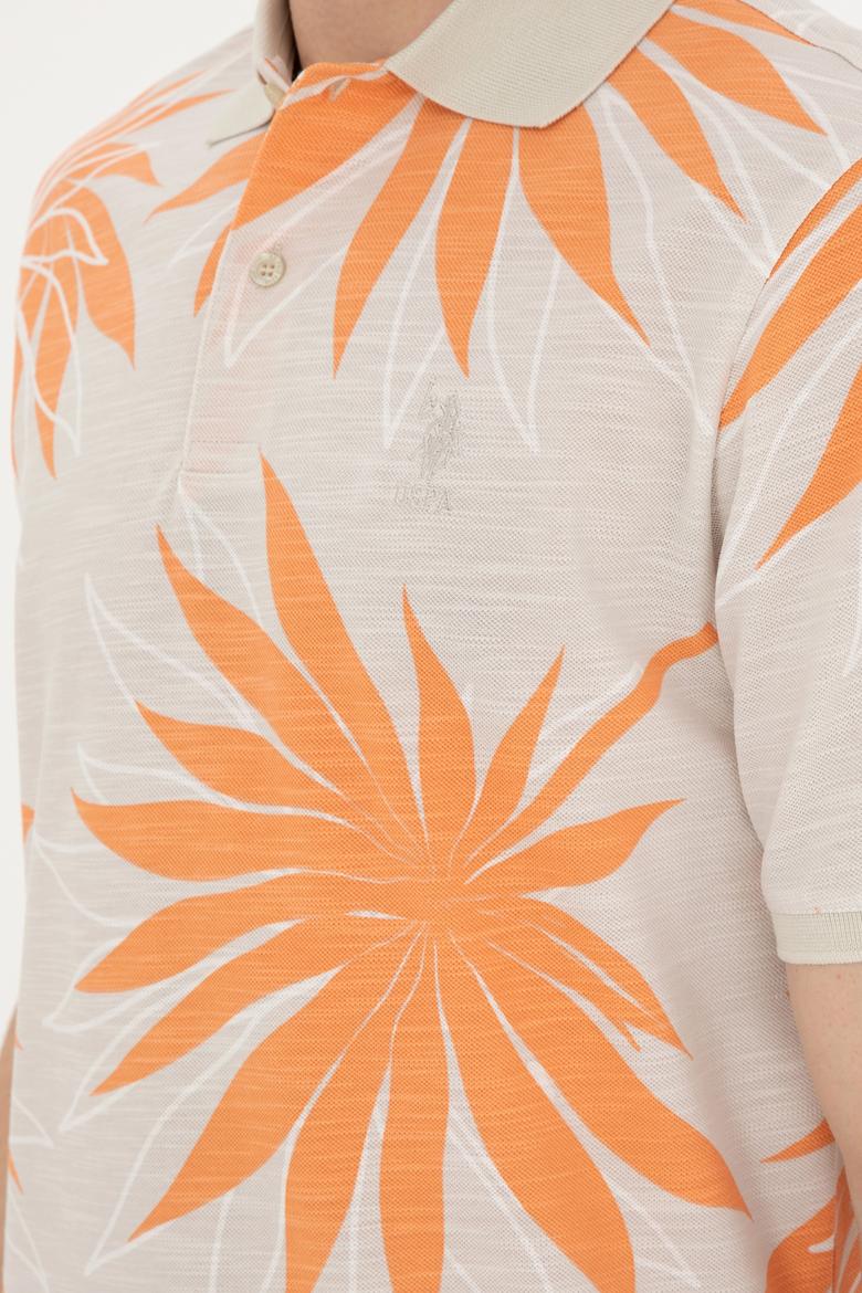 Erkek Oversize Fit Bisiklet Yaka Taş Tişört - 50289875013