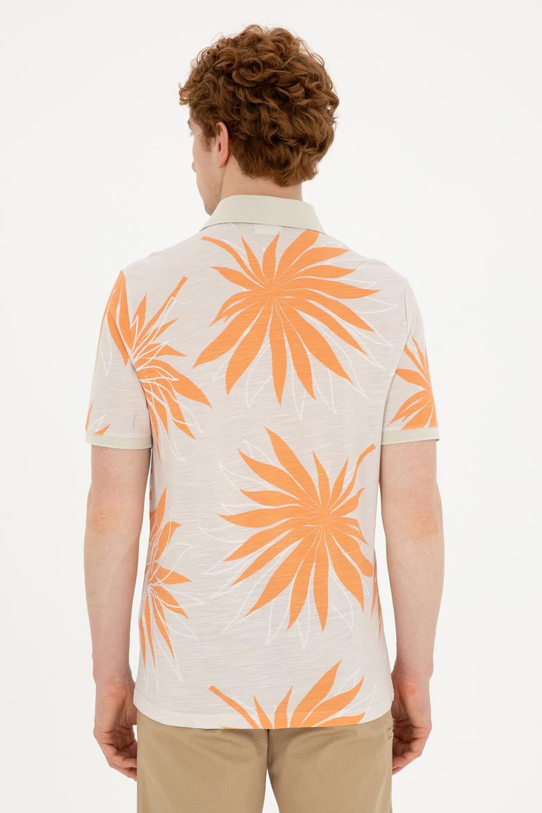 Erkek Oversize Fit Bisiklet Yaka Taş Tişört - 50289875013