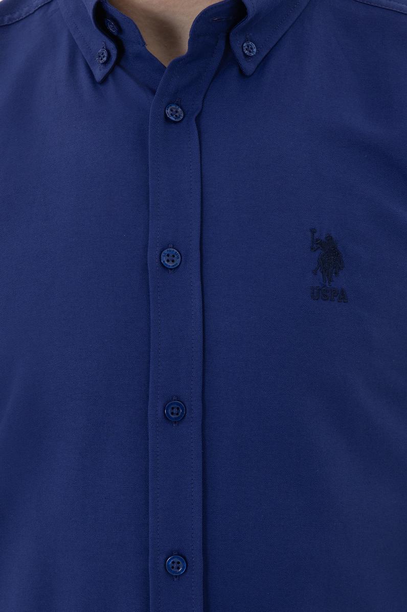 Erkek Mavi Uzun Kollu Basic Gömlek