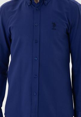 Erkek Mavi Uzun Kollu Basic Gömlek - 50282590090