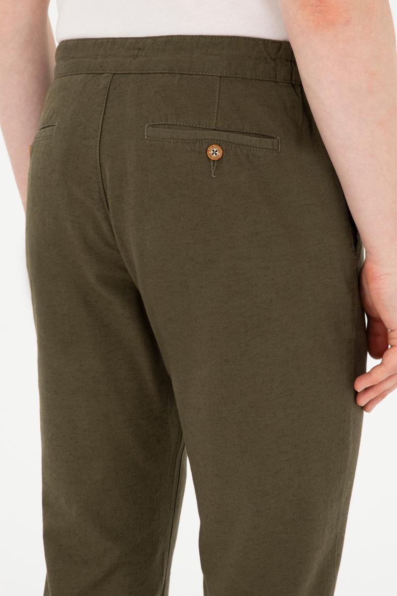 Erkek Haki Carrot Fit Kanvas Pantolon - 50289427008