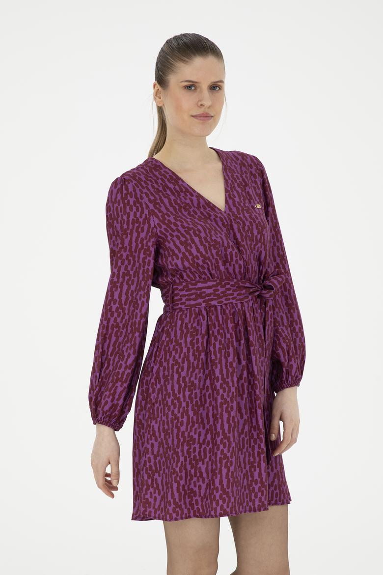 Kadın Menekşe Dokuma Elbise - 50271175022