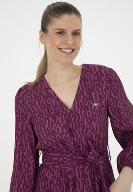 Kadın Menekşe Dokuma Elbise - 50271175022