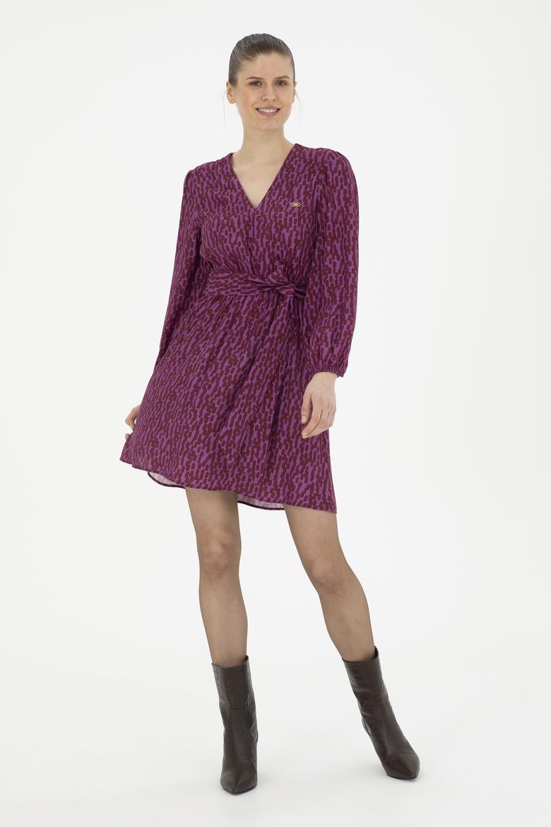 Kadın Menekşe Dokuma Elbise