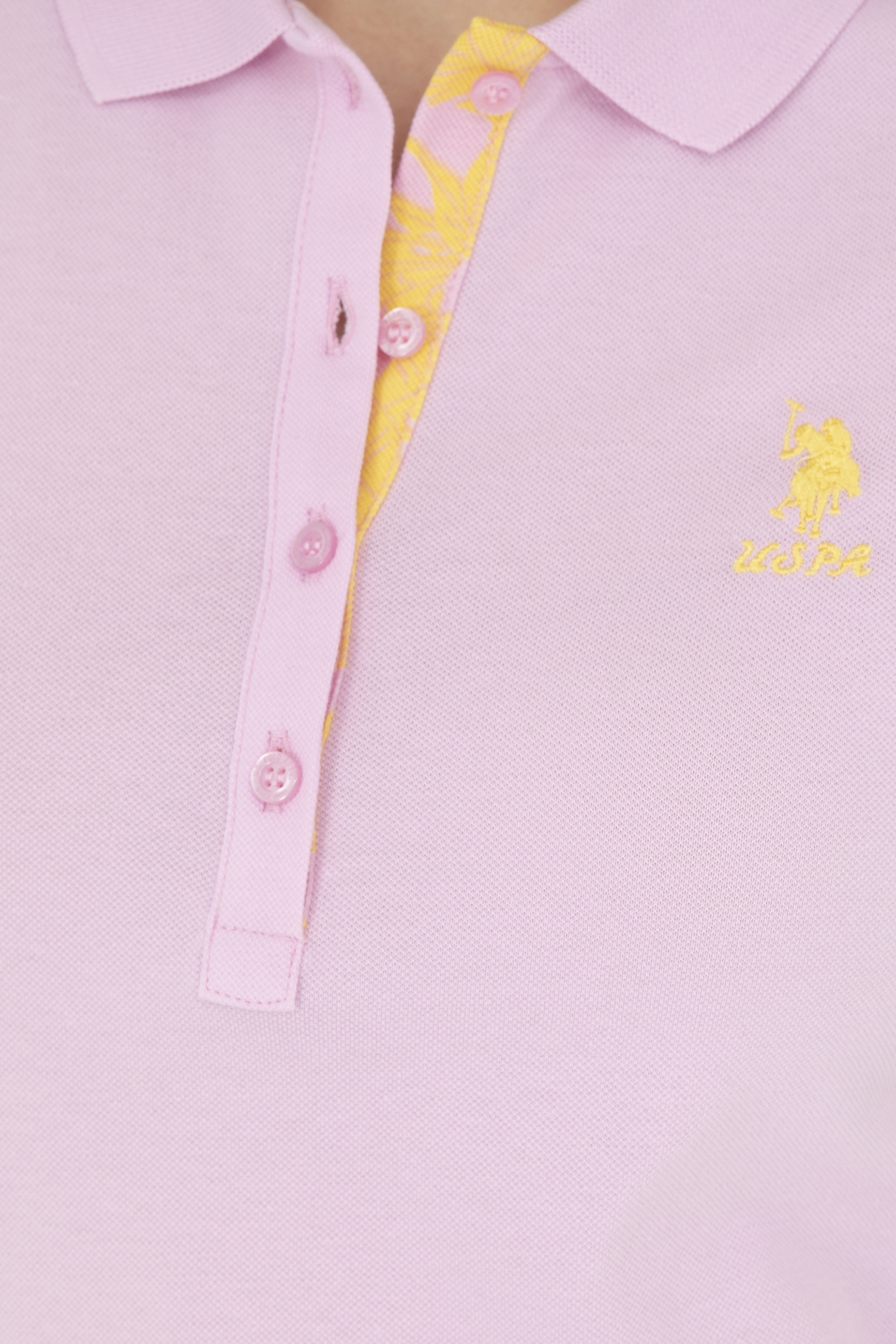 Kadın Pembe Basic Polo Yaka Tişört