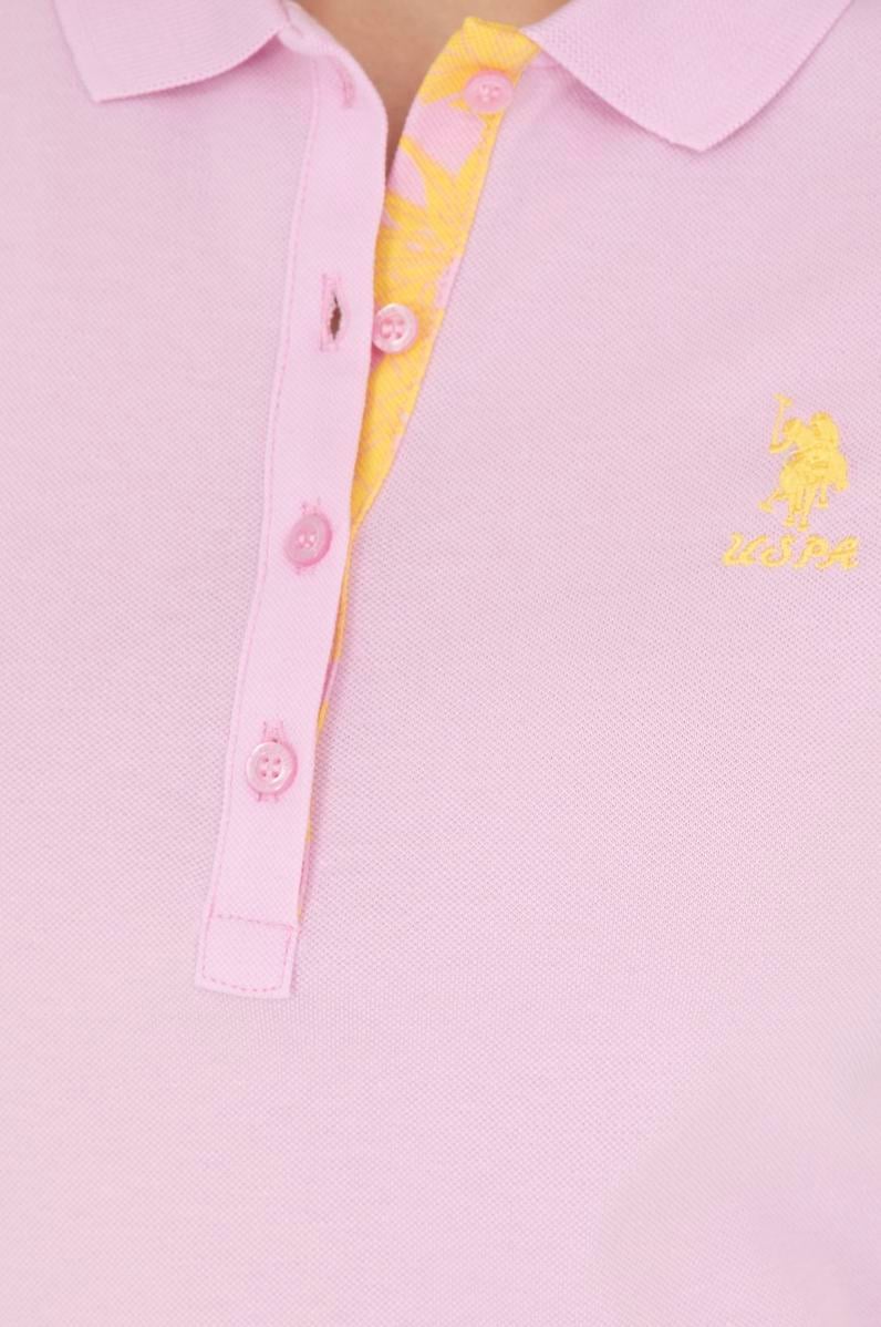 Kadın Pembe Basic Polo Yaka Tişört