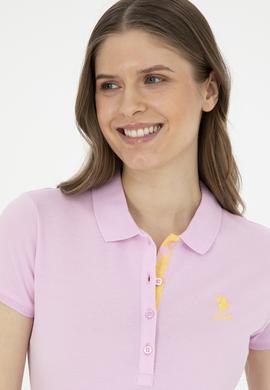 Kadın Pembe Basic Polo Yaka Tişört - 50280060037