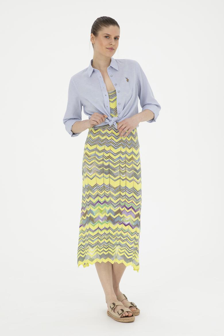 Kadın Açık Mavi Uzun Kollu Basic Gömlek - 50283991039