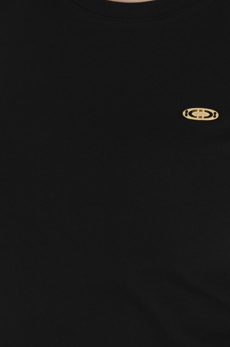 Kadın Siyah Bisiklet Yaka Basic Tişört