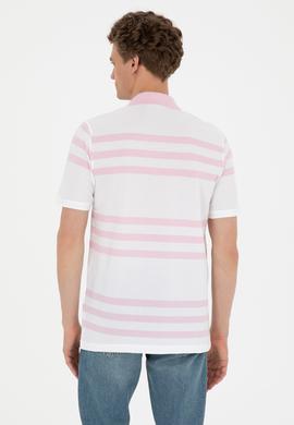Erkek Regular Fit Polo Yaka Pembe Tişört - 50281842031