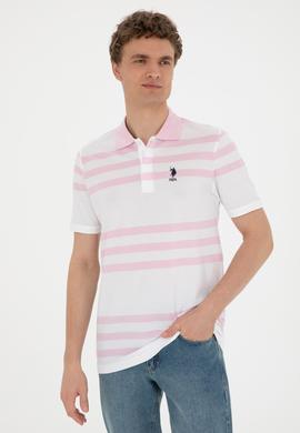Erkek Regular Fit Polo Yaka Pembe Tişört - 50281842031