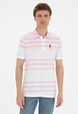 Erkek Regular Fit Polo Yaka Pembe Tişört - 50281842031