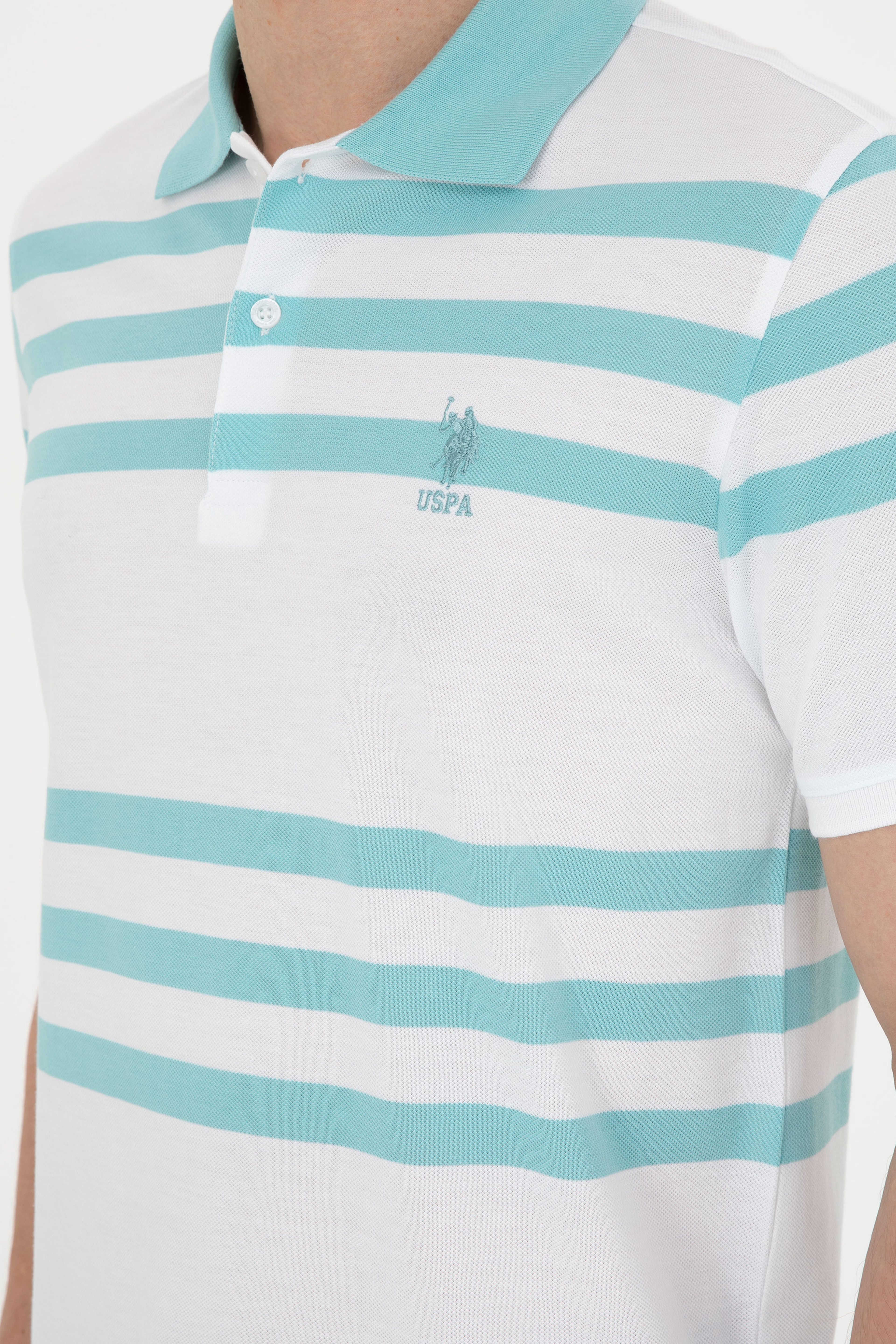 Erkek Regular Fit Polo Yaka Mint Tişört