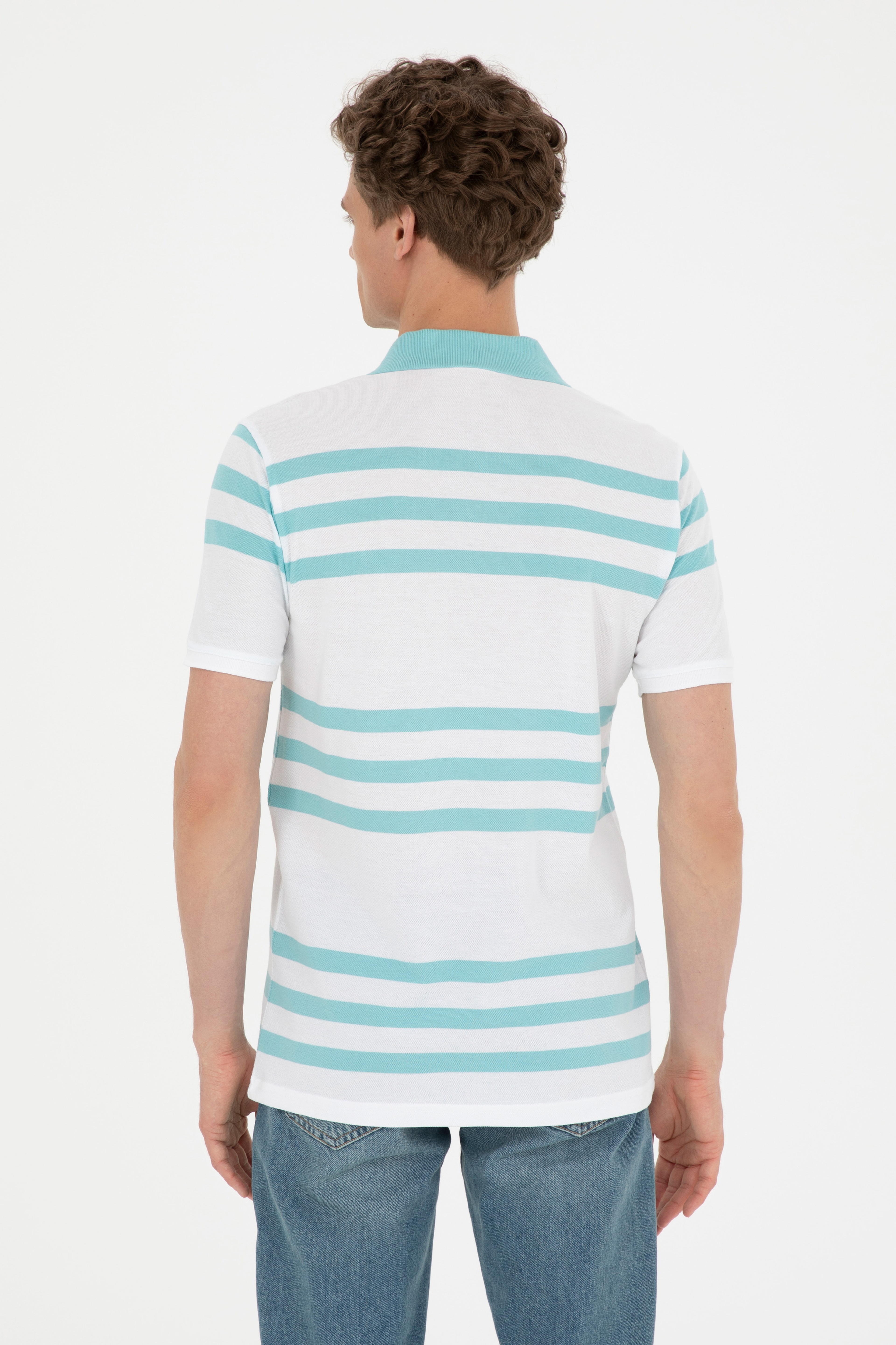 Erkek Regular Fit Polo Yaka Mint Tişört
