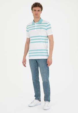Erkek Regular Fit Polo Yaka Mint Tişört - 50281842051