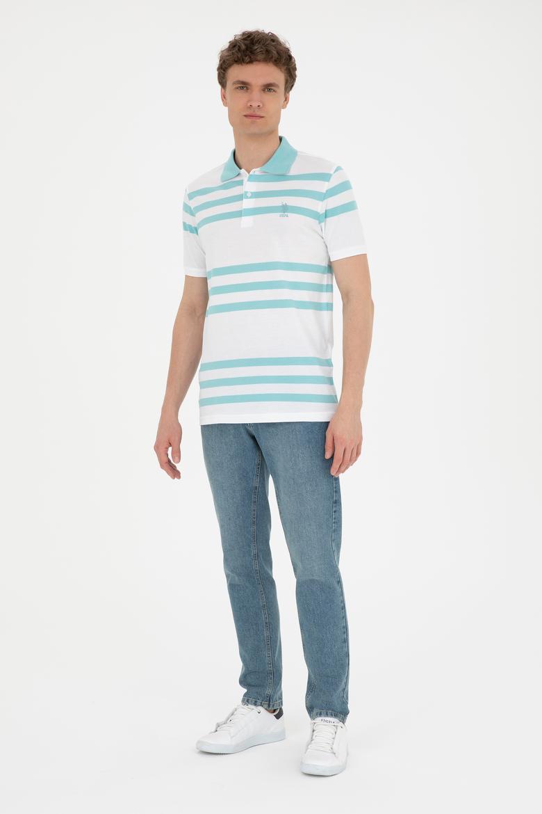 Erkek Regular Fit Polo Yaka Mint Tişört - 50281842051