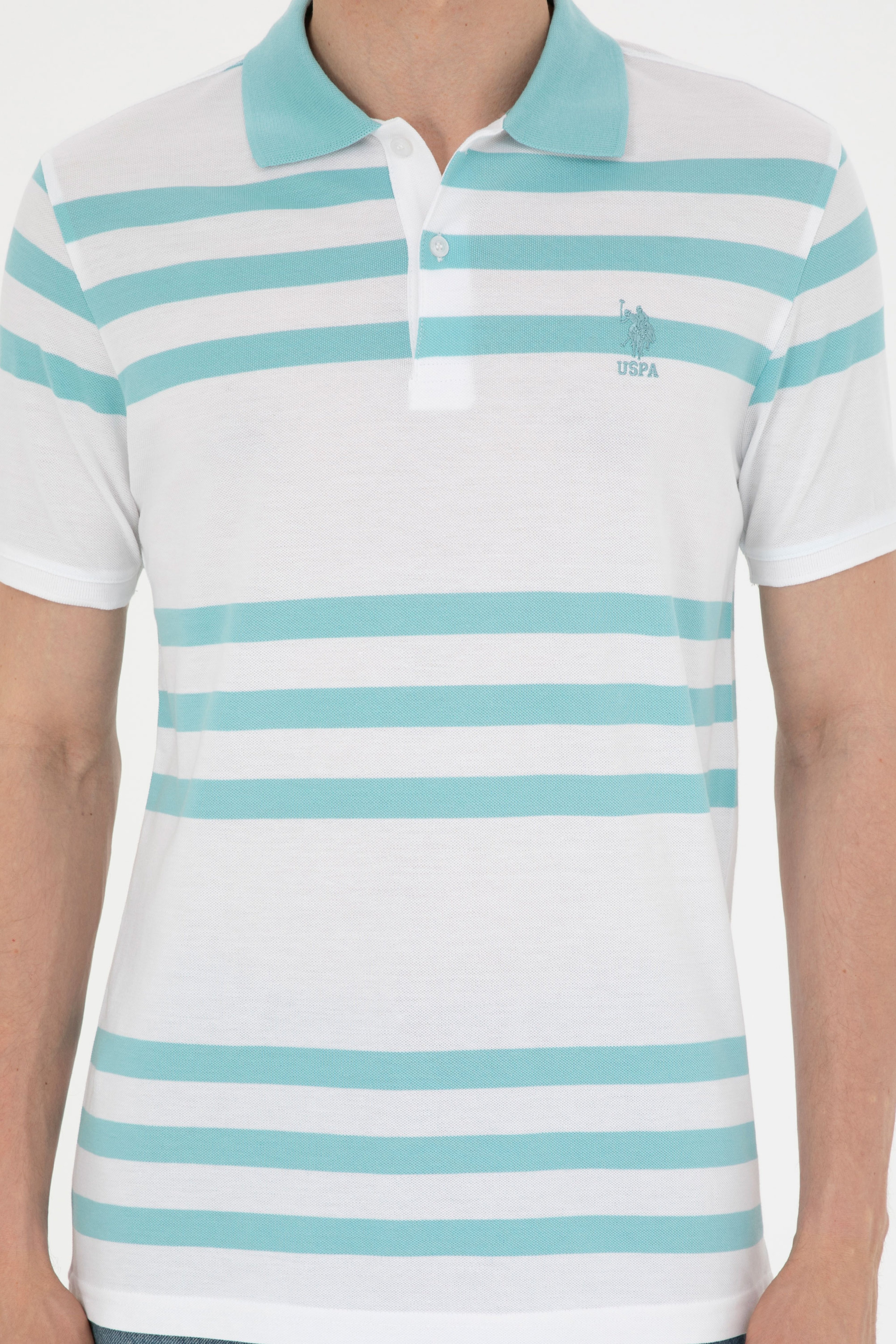 Erkek Regular Fit Polo Yaka Mint Tişört