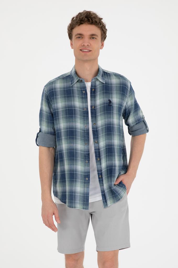 Erkek Lacivert Uzun Kollu Gömlek