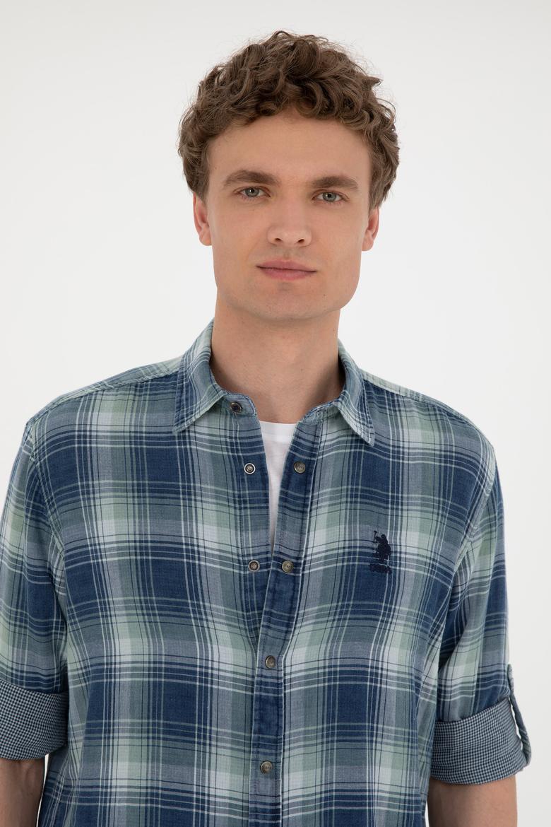 Erkek Lacivert Uzun Kollu Gömlek - 50284234006