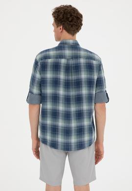 Erkek Lacivert Uzun Kollu Gömlek - 50284234006