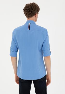 Erkek Açık Mavi Uzun Kollu Gömlek - 50283781015