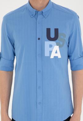 Erkek Açık Mavi Uzun Kollu Gömlek - 50283781015