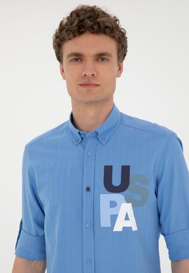 Erkek Açık Mavi Uzun Kollu Gömlek - 50283781015