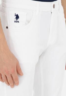 Erkek Beyaz Slim Fit Kanvas Pantolon - 50289420213