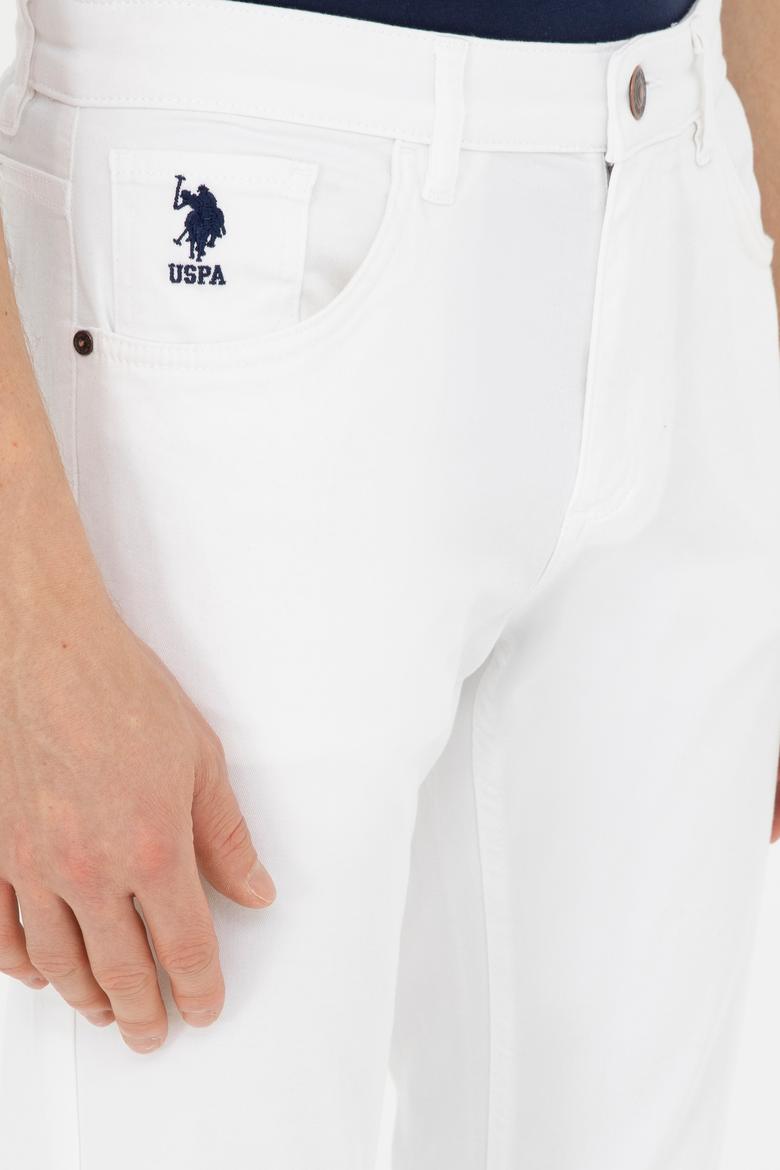 Erkek Beyaz Slim Fit Kanvas Pantolon - 50289420213