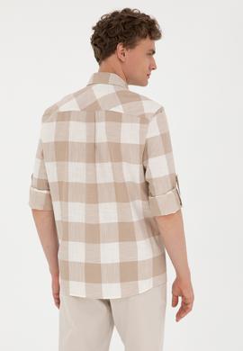 Erkek Haki Uzun Kollu Gömlek - 50283363005