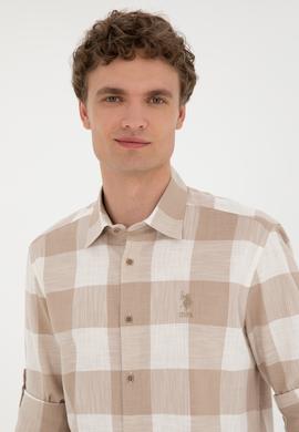 Erkek Haki Uzun Kollu Gömlek - 50283363005