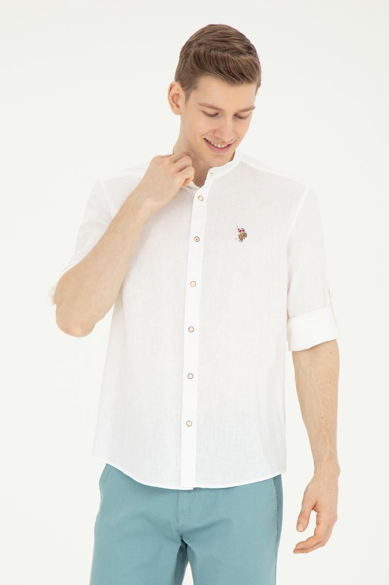 Erkek Beyaz Uzun Kollu Gömlek