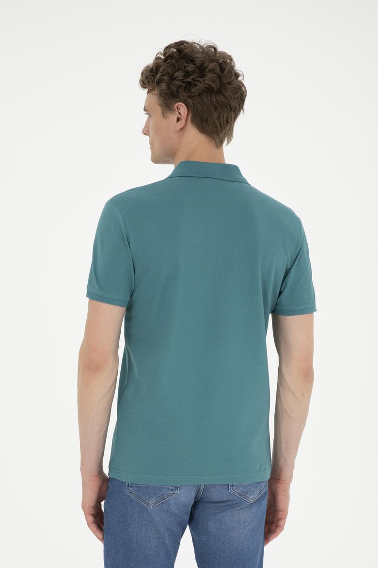 Erkek Koyu Yeşil Basic Tişört - 50284633221