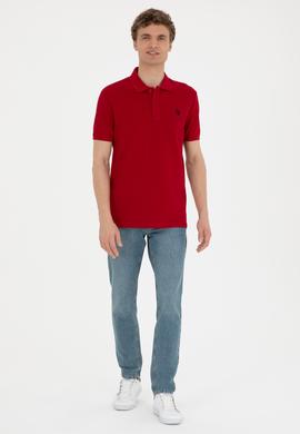 Erkek Bordo Basic Tişört - 50279573061