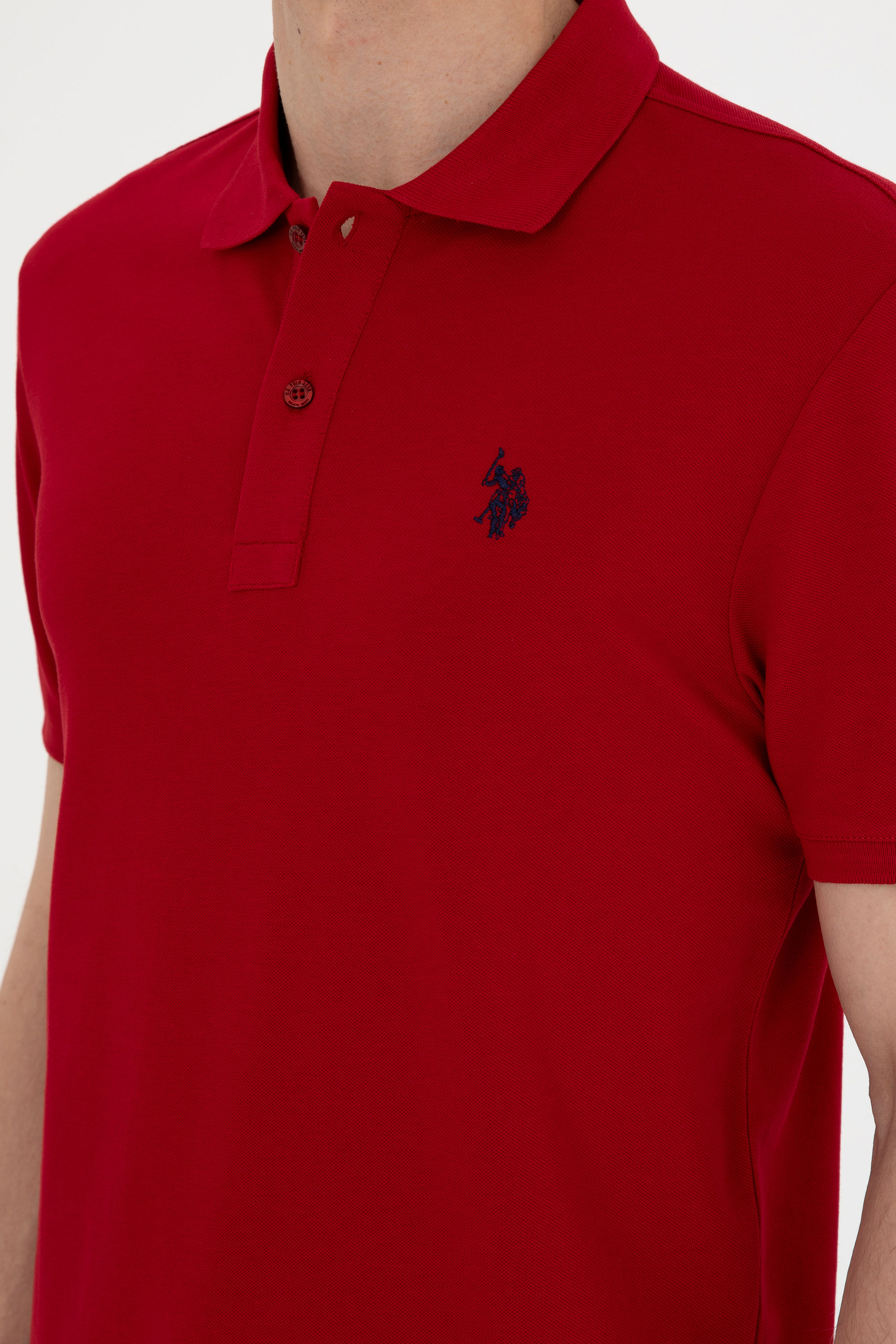 Erkek Bordo Basic Tişört - Image 7