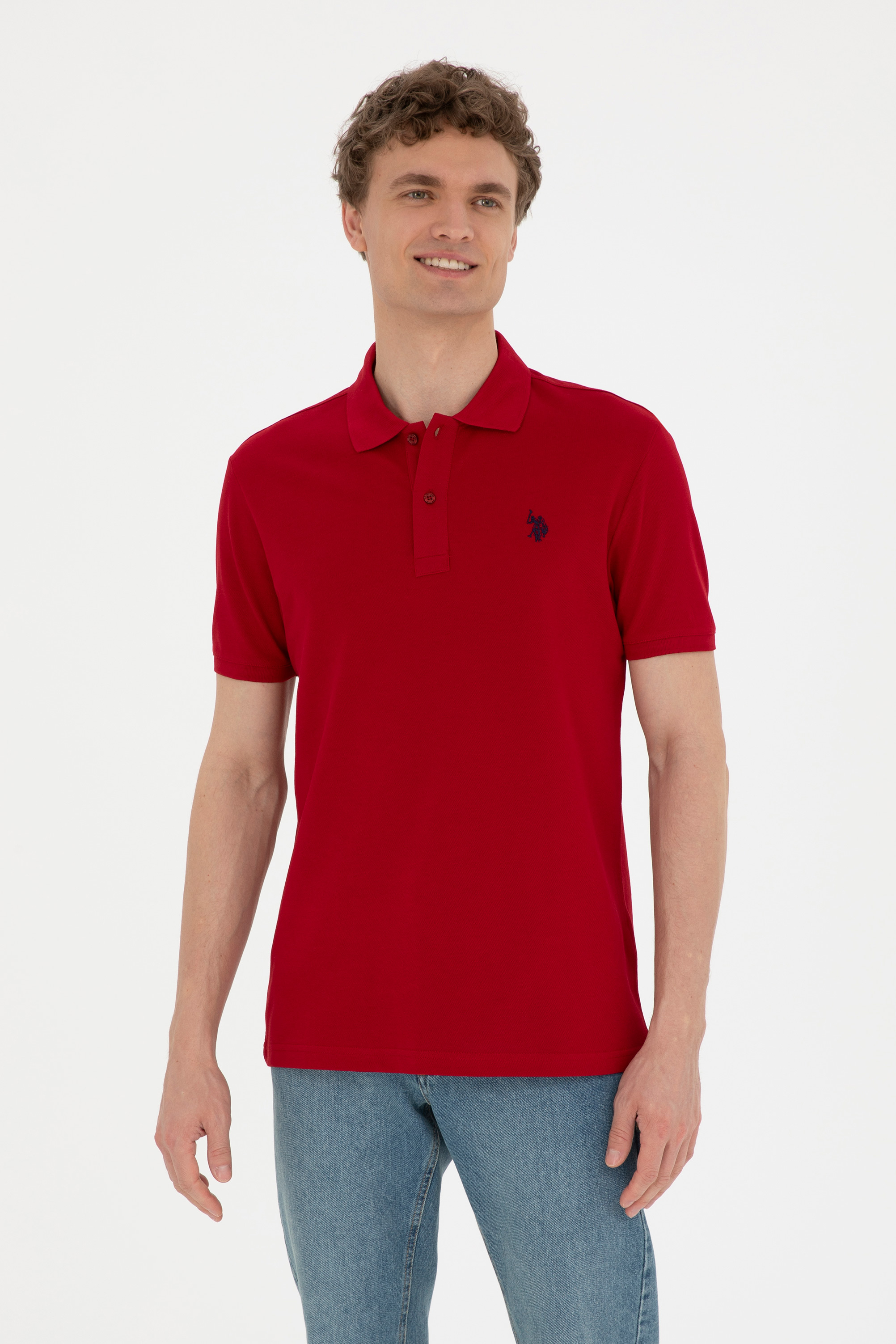 Erkek Bordo Basic Tişört - Image 1