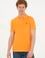 Erkek Slim Fit Polo Yaka Turuncu Basic Tişört